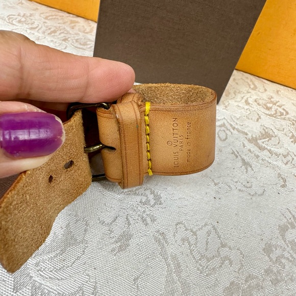 Preloved ✅LOUIS VUITTON ✅ Authentic Vachetta Leather Poignet Band - Picture 8 of 14